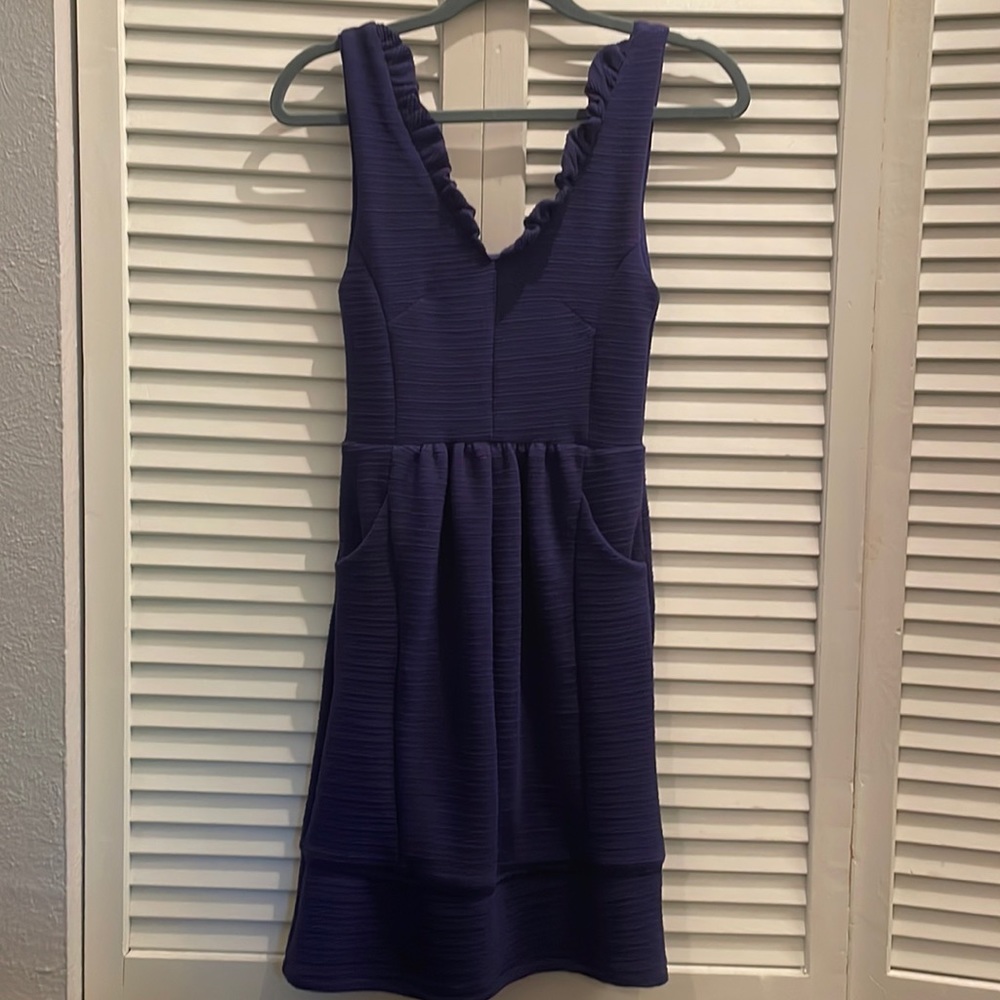 Sleeveless purple dress